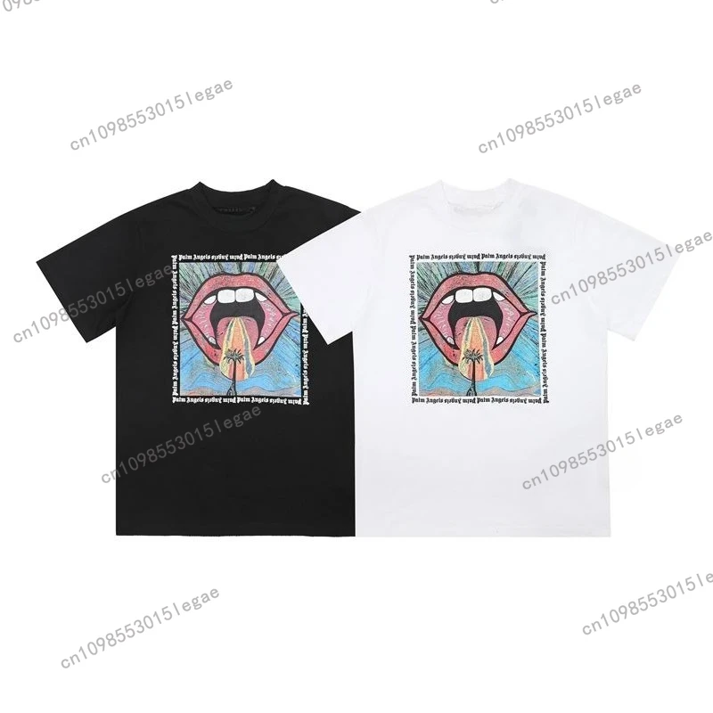 Мужские и женские футболки с короткими рукавами Angel Crazy Big Mouth Printing High Street, европейские и американские трендовые брендовые мужские и женские футболки, летние
Мужские и женские футболки с короткими рукавами Angel Crazy Big Mouth Printing High Street, европейские и американские трендовые брендовые мужские и женские футболки, летние