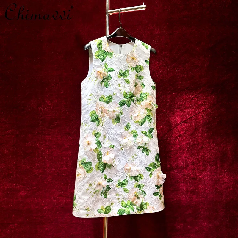 Fashion Handmade 3D Flower A-line Sleeveless Dress High-end 2025 Summer New Round Neck Loose Temperament Short Women's Dresses
Fashion Handmade 3D Flower A-line Sleeveless Dress High-end 2025 Summer New Round Neck Loose Temperament Short Women's Dresses