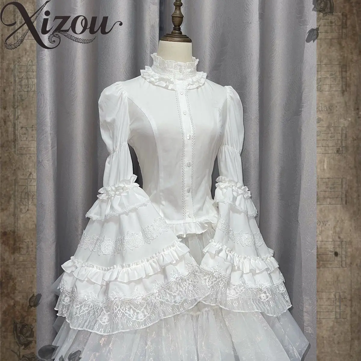 Elegant Solid Color Girls Shirt Casual Lace Ruffles Blusas Mujer Tops Japanese Sweet Lolita Blouses Women's Long Sleeve Shirts
Elegant Solid Color Girls Shirt Casual Lace Ruffles Blusas Mujer Tops Japanese Sweet Lolita Blouses Women's Long Sleeve Shirts