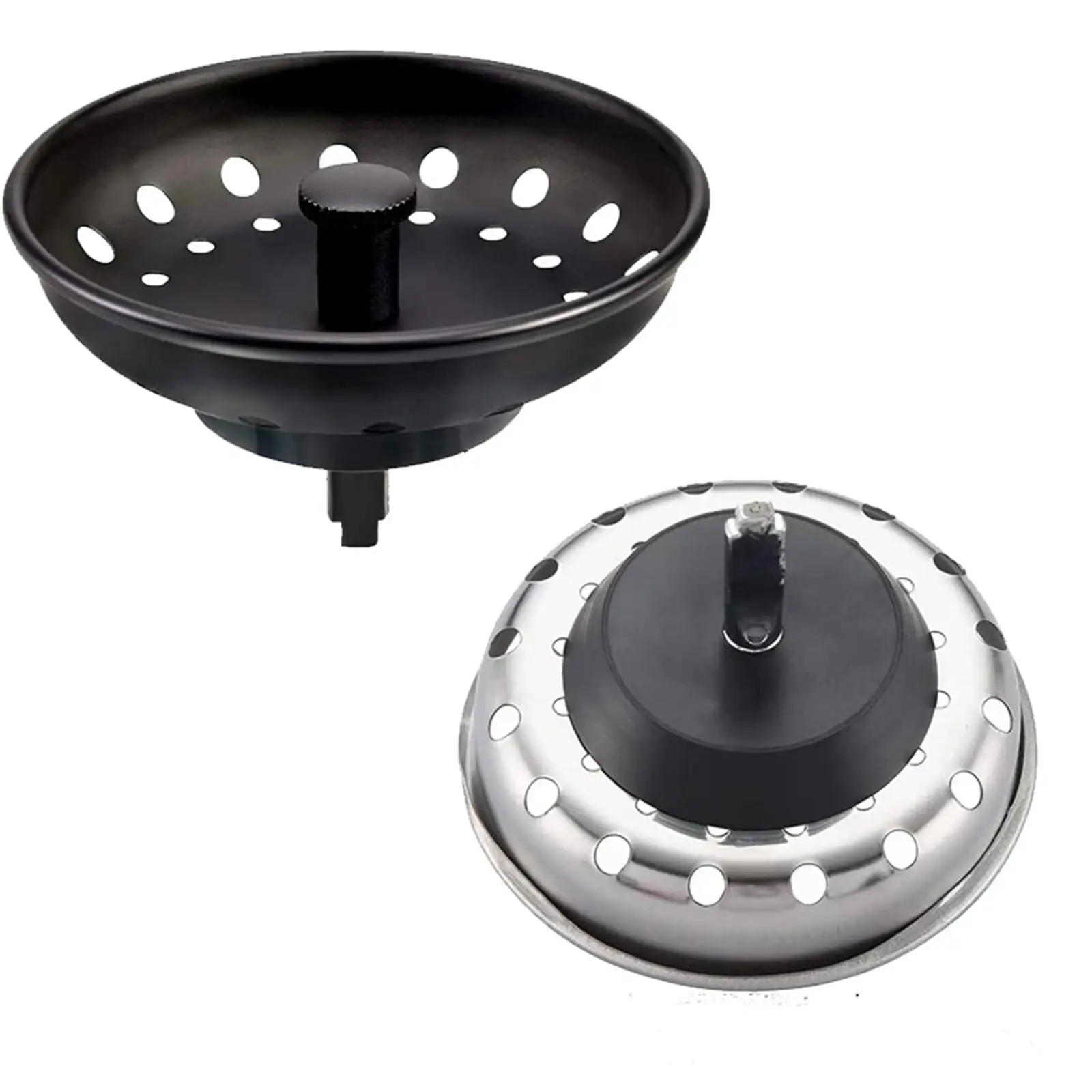 Kitchen Sink Strainer Basket Standard 3-1/2 inch Drain, Stainless Steel Basket with Knob
Kitchen Sink Strainer Basket Standard 3-1/2 inch Drain, Stainless Steel Basket with Knob