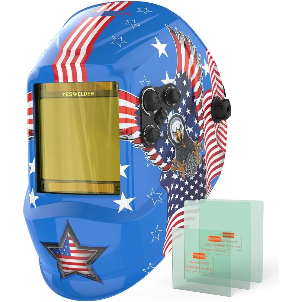 US Shipping Auto Darkening Welding Helmet Wide View 1/1/1/1 True Color Solar Powered with 4 Sensors Shade 3/5-9/9-13 for TIG
US Shipping Auto Darkening Welding Helmet Wide View 1/1/1/1 True Color Solar Powered with 4 Sensors Shade 3/5-9/9-13 for TIG