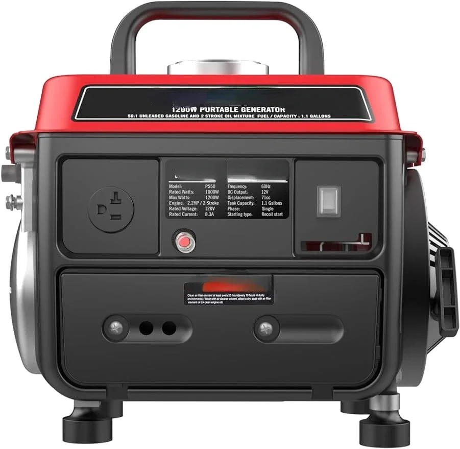 1200W Portable Generator, Small Generator for Camping Outdoor, Ultralight, EPA & CARB Compliant
1200W Portable Generator, Small Generator for Camping Outdoor, Ultralight, EPA & CARB Compliant