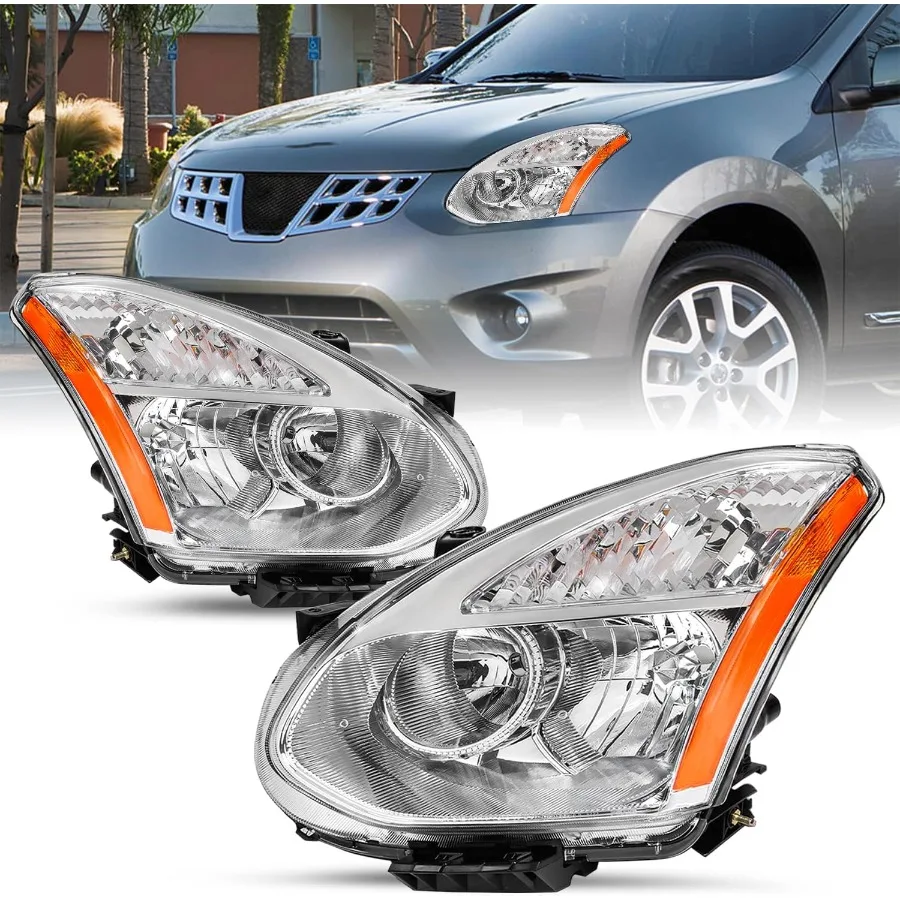 Halogen Model Headlight Assembly Fit for 2008-2013 Nissan Rogue 2014-2015 Select Chrome Housing with Amber Reflector Headlamp R
Halogen Model Headlight Assembly Fit for 2008-2013 Nissan Rogue 2014-2015 Select Chrome Housing with Amber Reflector Headlamp R