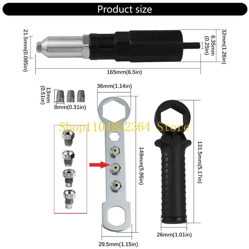 652F Electric Riveting Nut Machine Drill Adapter Riveter Riveting Tool Drill Adapter Riveter Insert Nut Tools Industrial
652F Electric Riveting Nut Machine Drill Adapter Riveter Riveting Tool Drill Adapter Riveter Insert Nut Tools Industrial