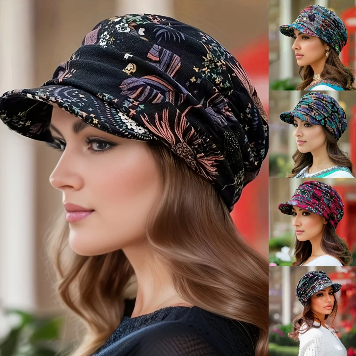 Print Floral Warm Visors Hat Soft Brim Bohemia Autumn Winter Sun Hat Women Girls Outdoor Sports Cycling Hiking Travel Daily Hat
Print Floral Warm Visors Hat Soft Brim Bohemia Autumn Winter Sun Hat Women Girls Outdoor Sports Cycling Hiking Travel Daily Hat