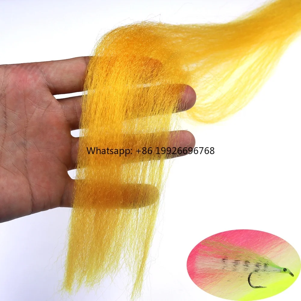 30CM Crimped Kinky Minnow Fiber Streamer Fly Fibers Bucktail Jig Head Tying Material for Fly Fishing Bass Lure manufacturer
30CM Crimped Kinky Minnow Fiber Streamer Fly Fibers Bucktail Jig Head Tying Material for Fly Fishing Bass Lure manufacturer