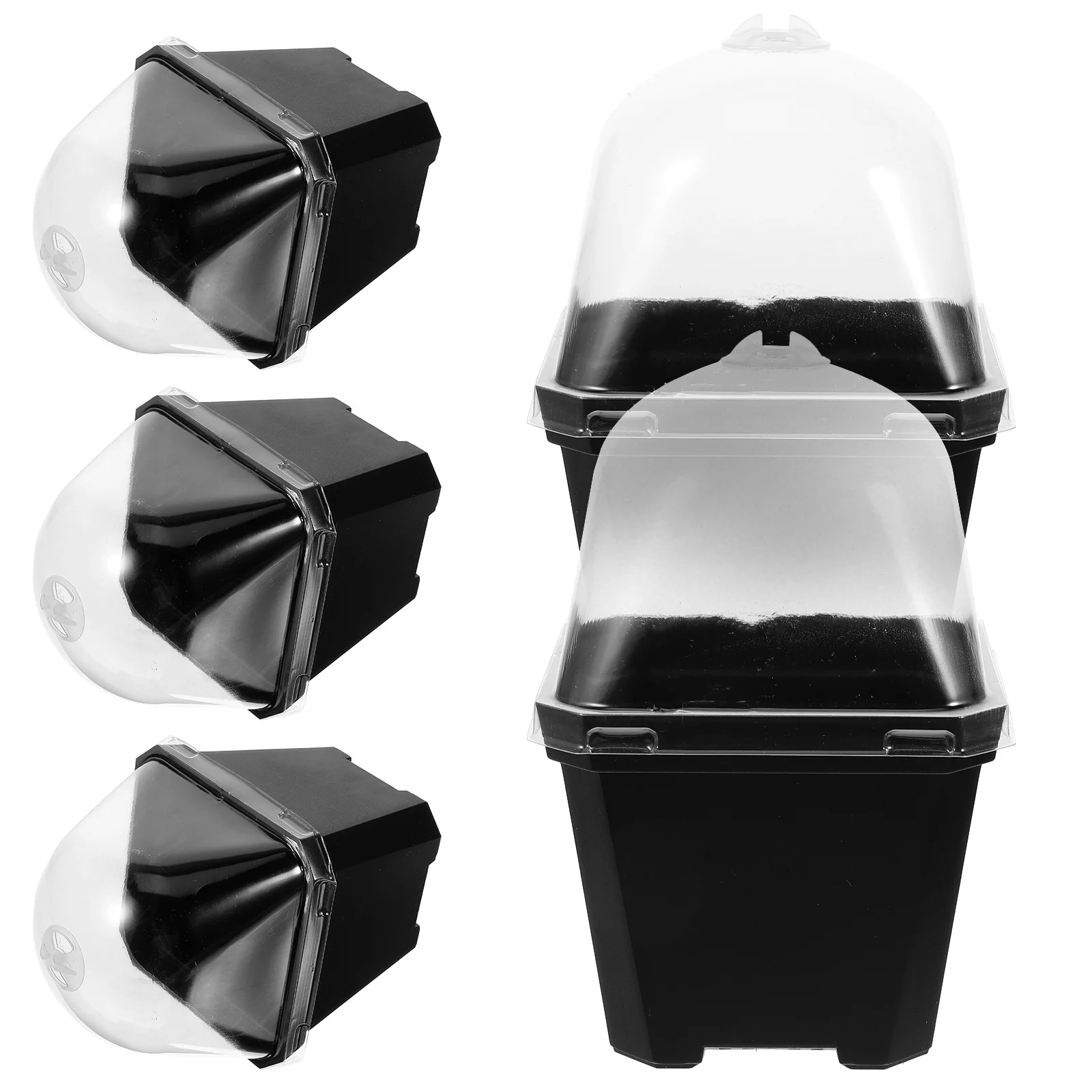 Thickened Plastic Flower Pot 5 Sets Black Square with Lid for Succulents Nursery Containers Gardening Pots Drainage Holes Bonsai
Thickened Plastic Flower Pot 5 Sets Black Square with Lid for Succulents Nursery Containers Gardening Pots Drainage Holes Bonsai