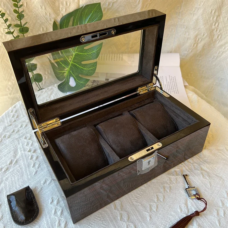 Wood Watch Box Storage with Transparent Skylight Organizer for Mechanical Wrist Watches Display Collection Accessories
Wood Watch Box Storage with Transparent Skylight Organizer for Mechanical Wrist Watches Display Collection Accessories