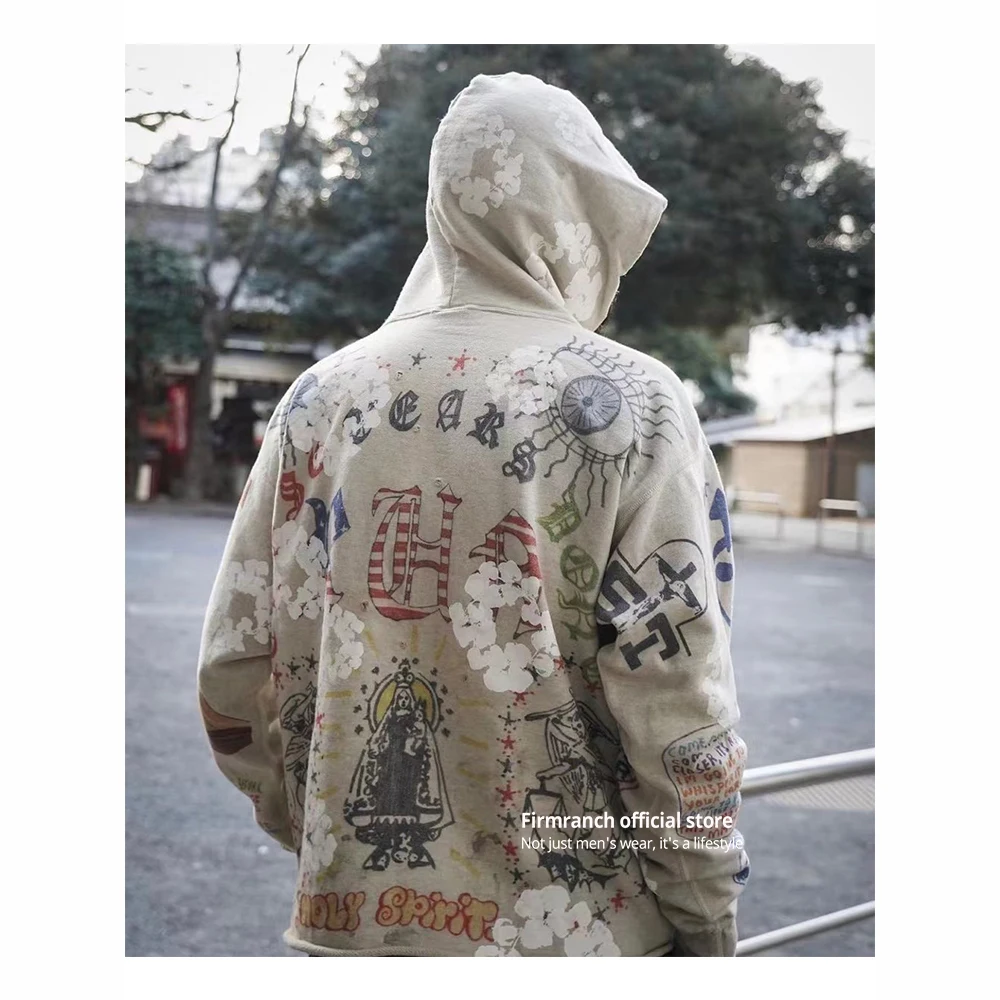 Firmranch 2022 Saint Graffiti Retro Hoodies With Fleece For Men Women Loose Sweatshirt Autumn Winter Streetwear
Firmranch 2022 Saint Graffiti Retro Hoodies With Fleece For Men Women Loose Sweatshirt Autumn Winter Streetwear