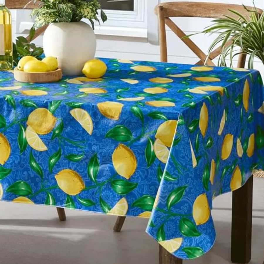 Rectangle Vinyl Tablecloth 60 x 120 Inch Mediterranean Zest Vinyl Flannel Backed Table Cloth in Lemon Print for Indoor Outdoor
Rectangle Vinyl Tablecloth 60 x 120 Inch Mediterranean Zest Vinyl Flannel Backed Table Cloth in Lemon Print for Indoor Outdoor