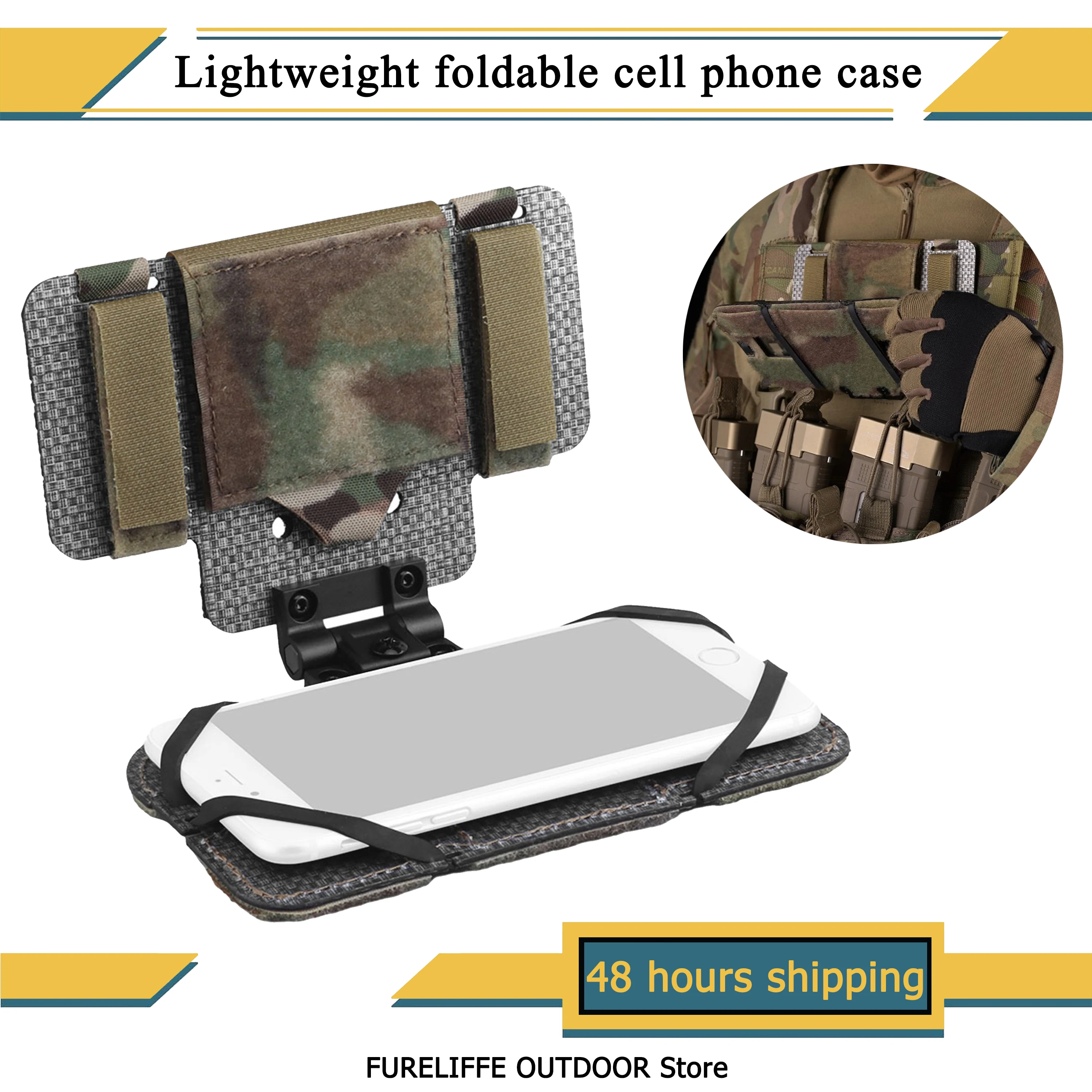 Lightweight Foldable Phone Pouch smart device navigation panel MOLLE mount hunting tactical vest chest panel mobile phone holder
Lightweight Foldable Phone Pouch smart device navigation panel MOLLE mount hunting tactical vest chest panel mobile phone holder