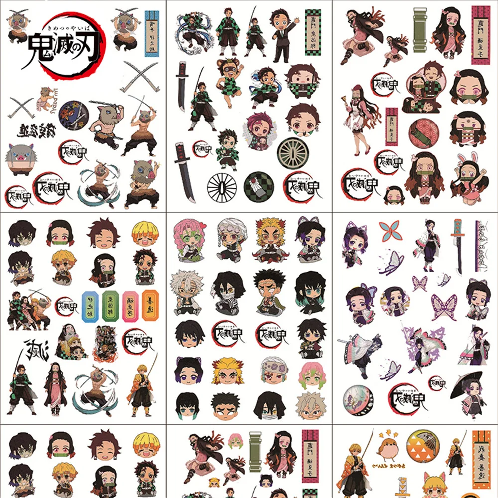 Demon Slayer Cartoon Tattoo Stickers Set Creative DIY Cosplay Anime Decals Q Paragraph Party Favor Stickers for Kids Gift
Demon Slayer Cartoon Tattoo Stickers Set Creative DIY Cosplay Anime Decals Q Paragraph Party Favor Stickers for Kids Gift