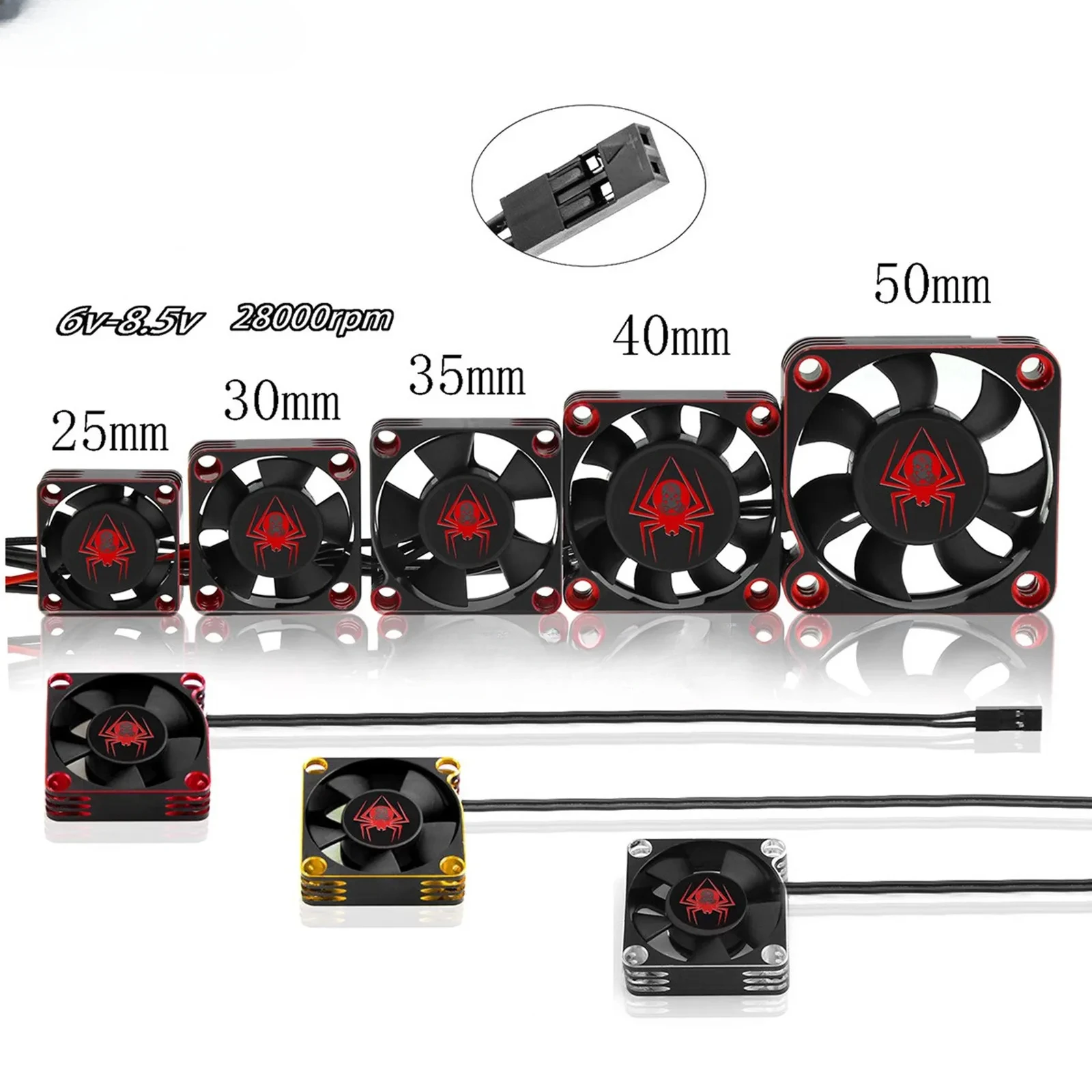 RC Universal Metal Cooling Fan 25/30/35/40/50mm Cool Fans for 1/8 1/10 1/16 RC Car Motor Heat Dissipation Parts
RC Universal Metal Cooling Fan 25/30/35/40/50mm Cool Fans for 1/8 1/10 1/16 RC Car Motor Heat Dissipation Parts