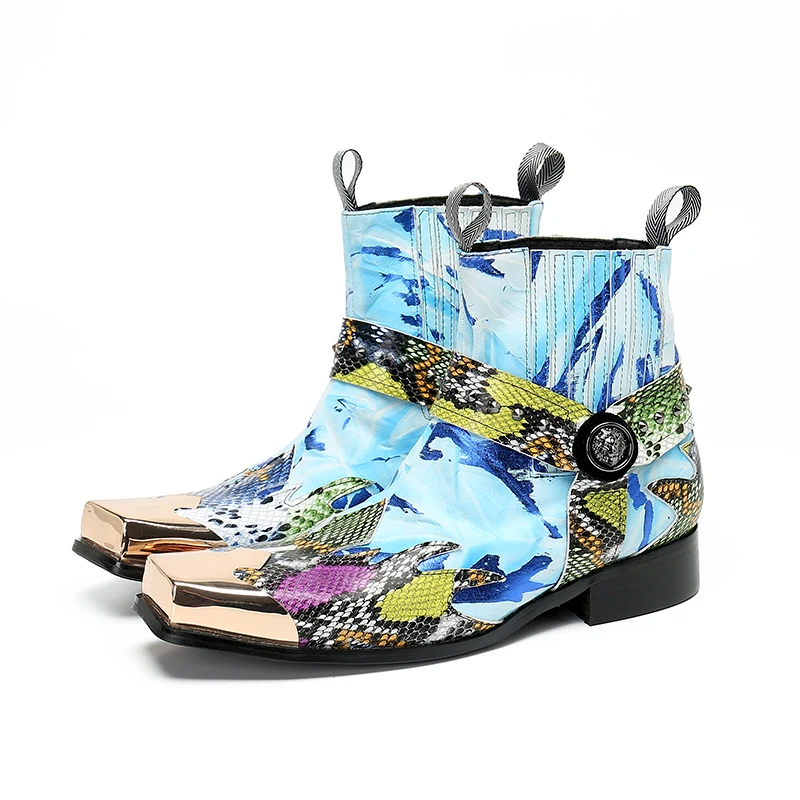 Christia Bella Novel Multicolor Print Men Square Toe Ankle Boots Winter Mens Party Short Boots Large Size Men Real Leather Boots
Christia Bella Novel Multicolor Print Men Square Toe Ankle Boots Winter Mens Party Short Boots Large Size Men Real Leather Boots