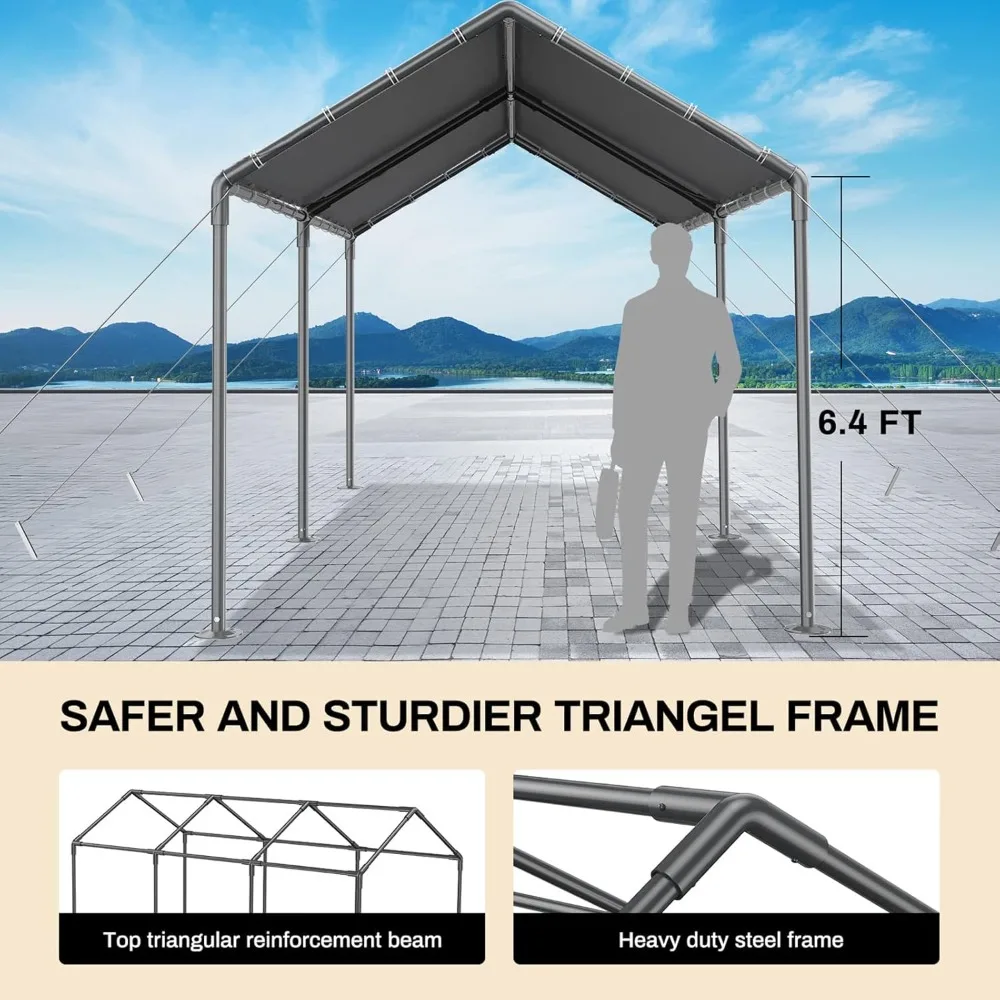 10 X 20ft Heavy Duty Carport,Portable Car Tent Garage,All Season UV Resistant Car Canopy for Auto,Truck,Boat,Car, Customized
10 X 20ft Heavy Duty Carport,Portable Car Tent Garage,All Season UV Resistant Car Canopy for Auto,Truck,Boat,Car, Customized