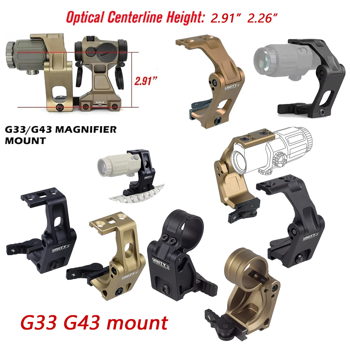Tactical UNITY FAST OMNI FTC Lever Optical 2.26" 2.91" Height Mount Magnifier G33 G43 Red Dot Sight Scope Fit 20mm Rail Hunting
Tactical UNITY FAST OMNI FTC Lever Optical 2.26" 2.91" Height Mount Magnifier G33 G43 Red Dot Sight Scope Fit 20mm Rail Hunting