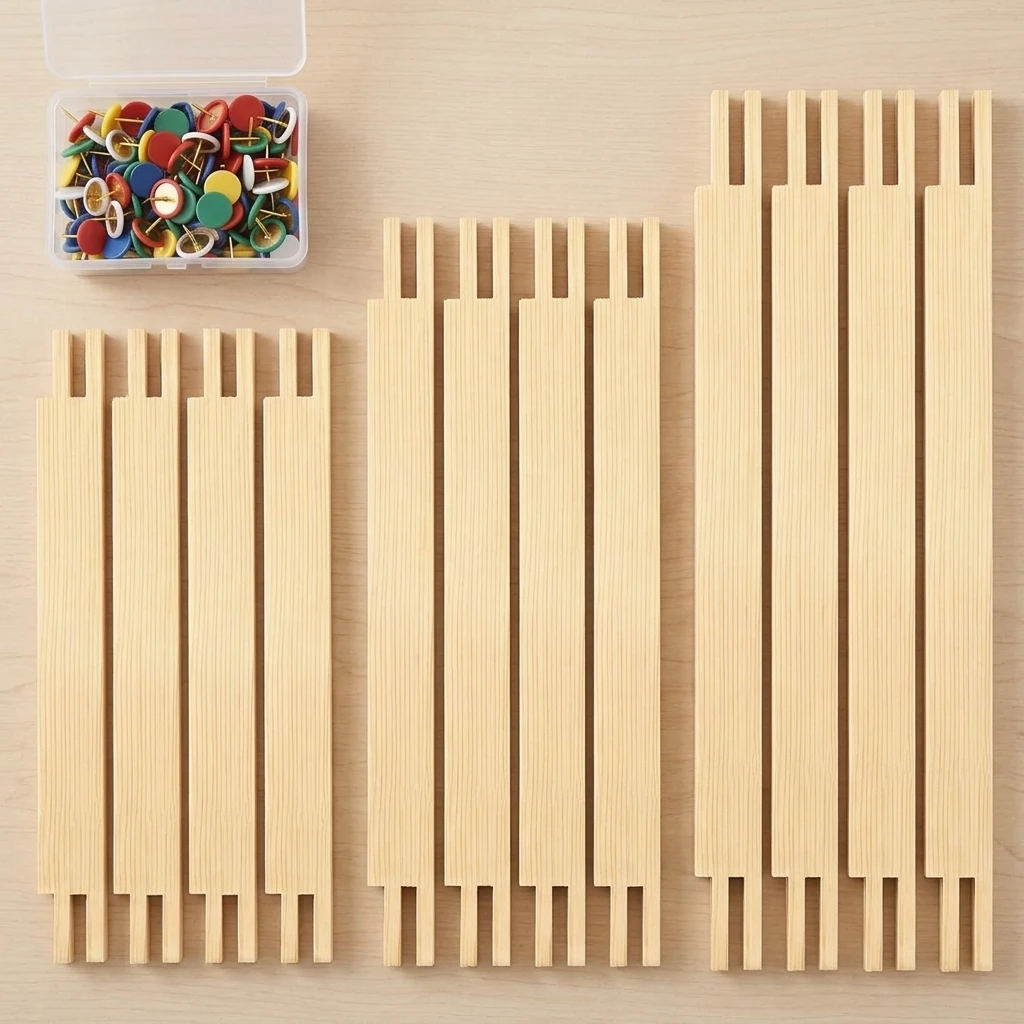 12Pcs Wooden-Embroidery Hoop Set With 100 Pins For DIY Crafting
12Pcs Wooden-Embroidery Hoop Set With 100 Pins For DIY Crafting