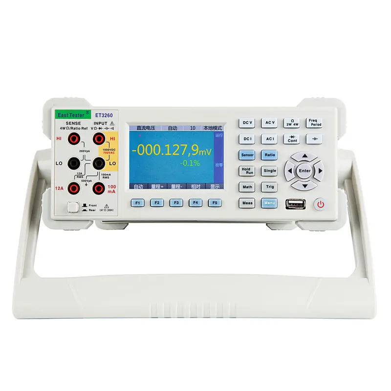 ET3260 / ET3260A 6 1/2 Цифровой мультиметр True RMS 3,5-дюймовый цветной экран Интерфейс GPIB Задняя панель Входной терминал сигнала
ET3260 / ET3260A 6 1/2 Цифровой мультиметр True RMS 3,5-дюймовый цветной экран Интерфейс GPIB Задняя панель Входной терминал сигнала