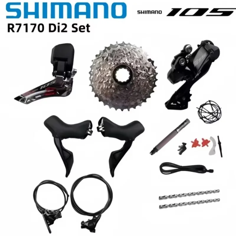 Shimano Di2 105 R7170 Электронная часть Комплект гидравлических дисковых тормозов Передний переключатель R7150 2x12s RD-R7150 CS-R7100 DN300 Di2 Set
Shimano Di2 105 R7170 Электронная часть Комплект гидравлических дисковых тормозов Передний переключатель R7150 2x12s RD-R7150 CS-R7100 DN300 Di2 Set