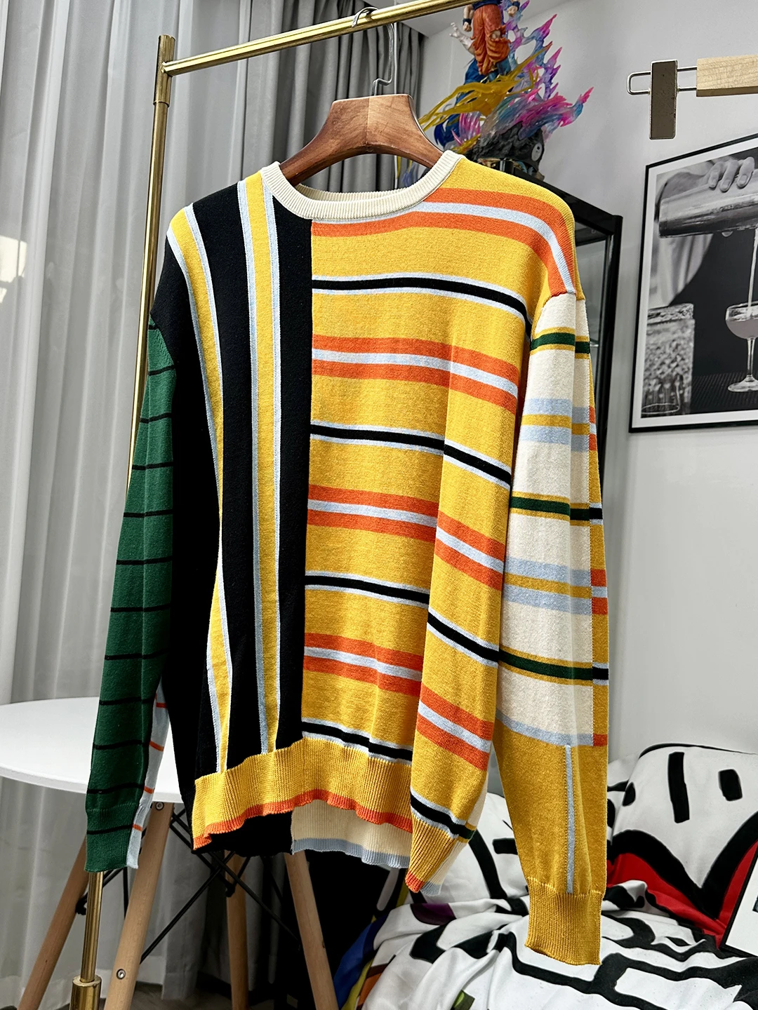 Trendy Stripe Knitwear Thin Cotton Blend Base irt Men's Women's Autumn Faion College Sle Long Sve round Ne Elastic
Trendy Stripe Knitwear Thin Cotton Blend Base irt Men's Women's Autumn Faion College Sle Long Sve round Ne Elastic