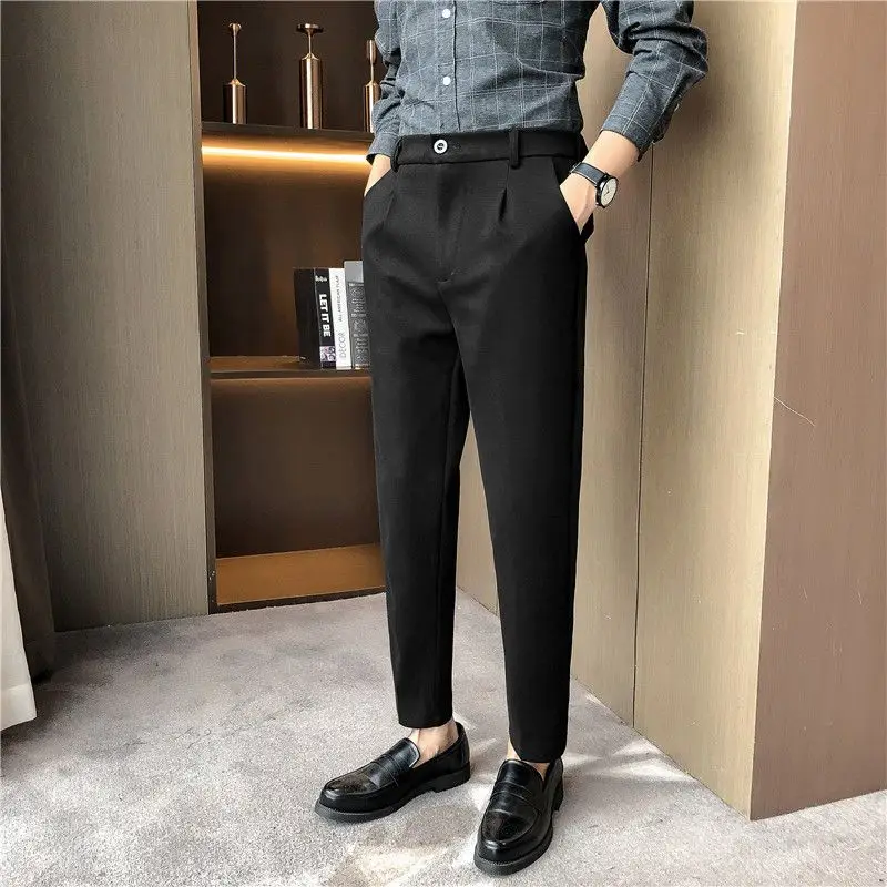 2023 Autumn Winter Men Fashion Solid Color Suit Pants Men Formal Straight Pants Male Business Casual Woolen Trousers W119
2023 Autumn Winter Men Fashion Solid Color Suit Pants Men Formal Straight Pants Male Business Casual Woolen Trousers W119