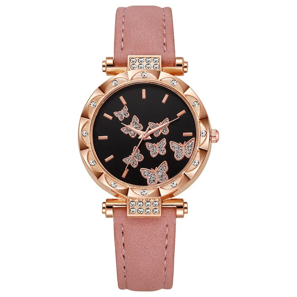 Elegant Leather Women Watches Rhinestone Butterfly Dial Quartz Watch Wristwatches Women
Elegant Leather Women Watches Rhinestone Butterfly Dial Quartz Watch Wristwatches Women