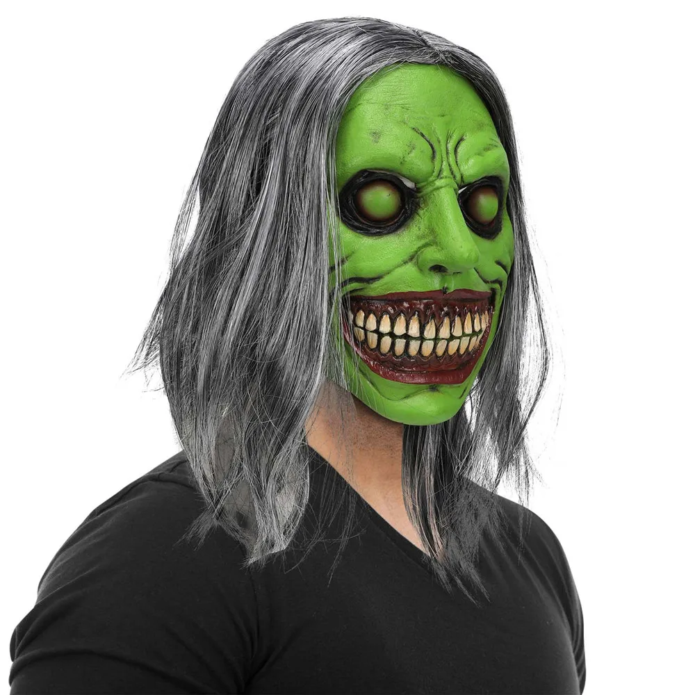 Scary Halloween Mask Smiling Demon Green Mask Evil Devil Horror Latex Mask
Scary Halloween Mask Smiling Demon Green Mask Evil Devil Horror Latex Mask