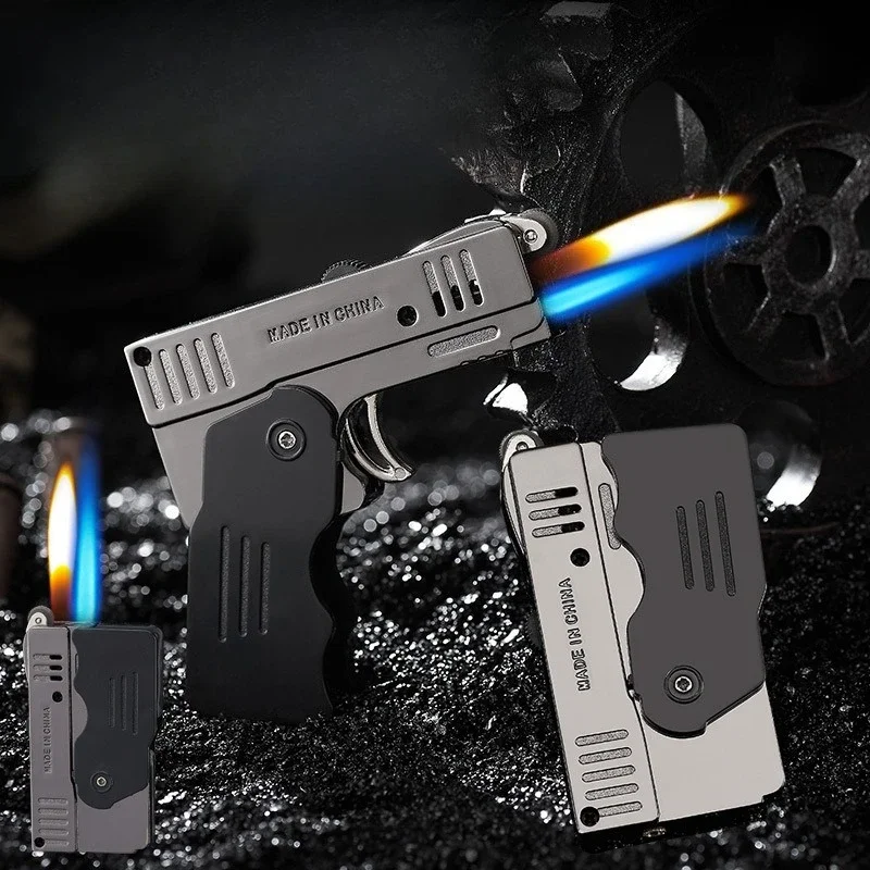 2026 Newest Torch Turbine Gas Lighter Gun , Switchable Jet Flame Butane Lighter, Creative Foldable Portable Lighter Men'S Gadget
2026 Newest Torch Turbine Gas Lighter Gun , Switchable Jet Flame Butane Lighter, Creative Foldable Portable Lighter Men'S Gadget