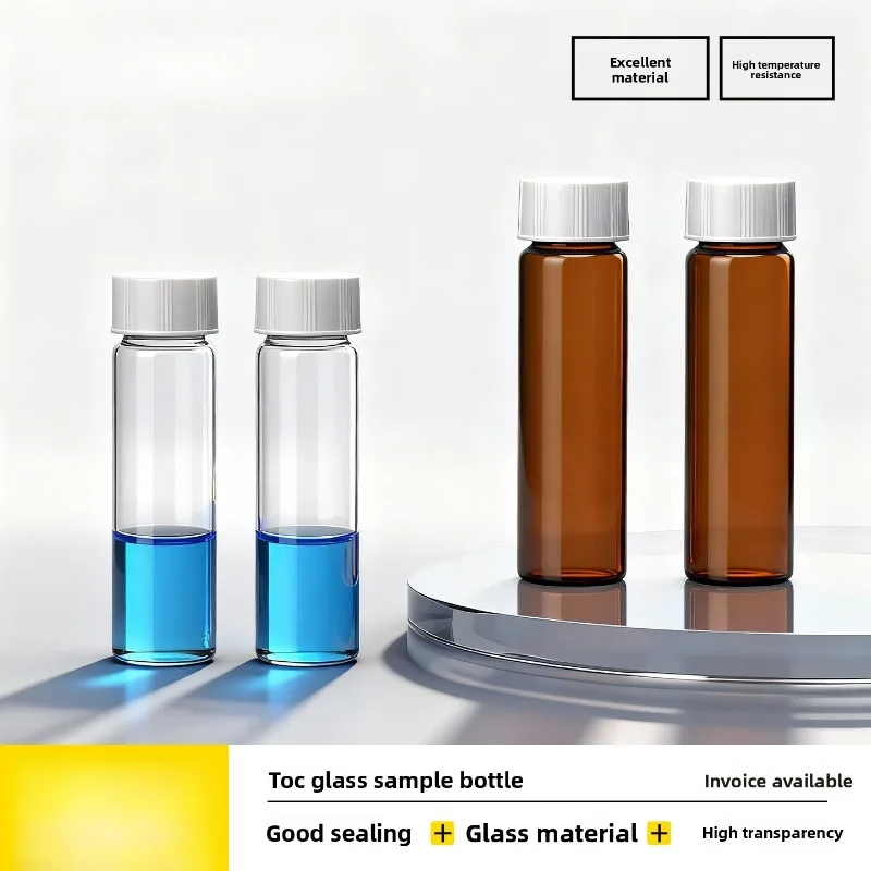 40ml TOC Clear Brown Glass Screw Thread Sample Vial with Septum for Lab Use
40ml TOC Clear Brown Glass Screw Thread Sample Vial with Septum for Lab Use