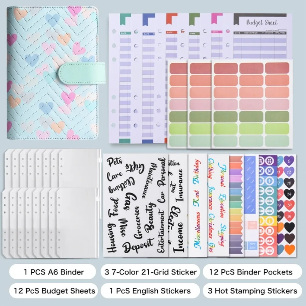 Creative A6 Binder Notebook PU Leather Loose-Leaf Note Pad Portable Savings Book for Cash Budget Storage
Creative A6 Binder Notebook PU Leather Loose-Leaf Note Pad Portable Savings Book for Cash Budget Storage