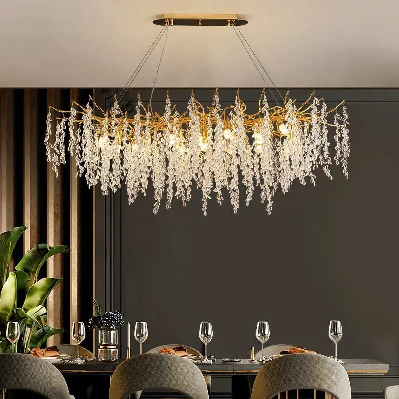 Modern Luxury Crystal Chandelier Living Dining Room Bar Bedroom Led Pendant Lamp Home Deco Indoor Lighting Hanging Light Fixture
Modern Luxury Crystal Chandelier Living Dining Room Bar Bedroom Led Pendant Lamp Home Deco Indoor Lighting Hanging Light Fixture