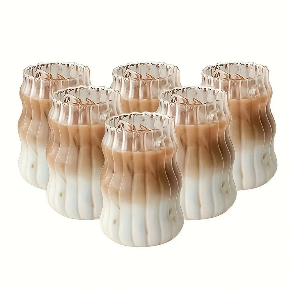 Stripe Glass Cup Could Cup Smooth Surface Bubble Cup Heat-resistant Tumbler for Iced Coffee, Juice, Beverage, Milk, Tea
Stripe Glass Cup Could Cup Smooth Surface Bubble Cup Heat-resistant Tumbler for Iced Coffee, Juice, Beverage, Milk, Tea