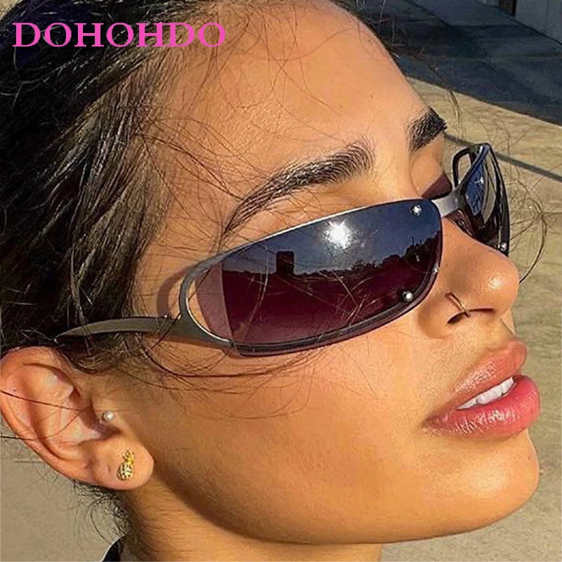Fashion Designer Rimless Metal Y2K Sunglasses For Women Men Vintage Hip Hop Punk Shades Female Outdoor Driving Sun Glasses UV400
Fashion Designer Rimless Metal Y2K Sunglasses For Women Men Vintage Hip Hop Punk Shades Female Outdoor Driving Sun Glasses UV400