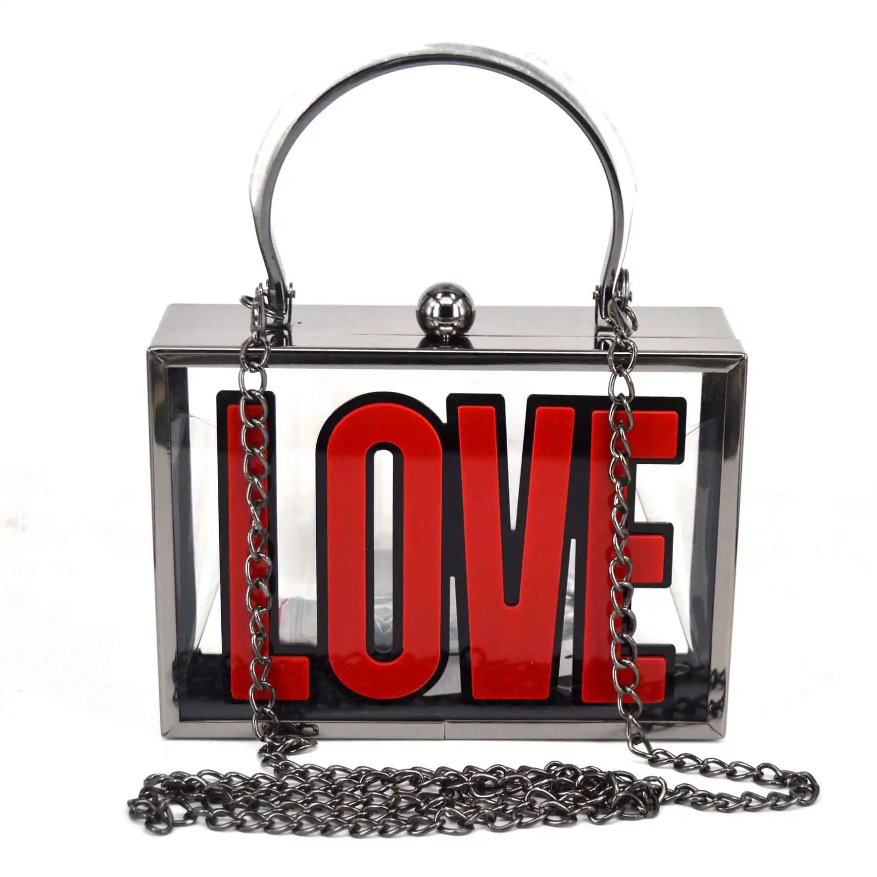 Fashion Transparent Love Letters Box Women Handbags Acrylic Purse Mini Tote Bags Low Price
Fashion Transparent Love Letters Box Women Handbags Acrylic Purse Mini Tote Bags Low Price