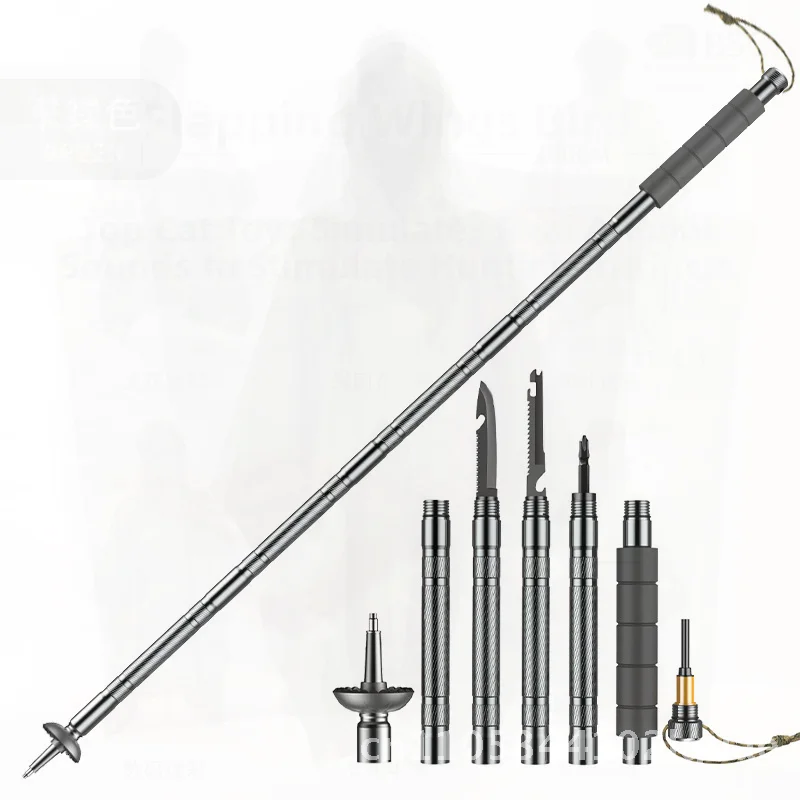 Multifunctional Folding Telescopic Hiking Walking Stick Mountaineering Pole Aluminum Alloy Outdoor Equipment Gray 106cm
Multifunctional Folding Telescopic Hiking Walking Stick Mountaineering Pole Aluminum Alloy Outdoor Equipment Gray 106cm