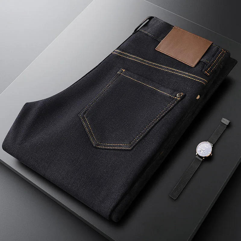 Quality gold stitched jeans men fall winter slim slim straight leg men casual business men's pants
Quality gold stitched jeans men fall winter slim slim straight leg men casual business men's pants