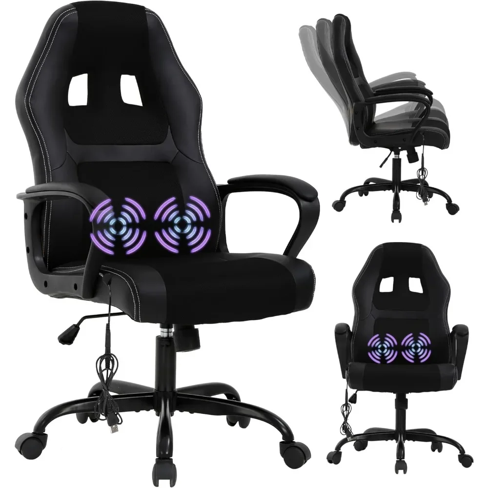 Gaming Chair with Massager, Ergonomic Office Chairs, Comfy Massage Chairs, for Adults and Kids, Black Gamer Chair
Gaming Chair with Massager, Ergonomic Office Chairs, Comfy Massage Chairs, for Adults and Kids, Black Gamer Chair