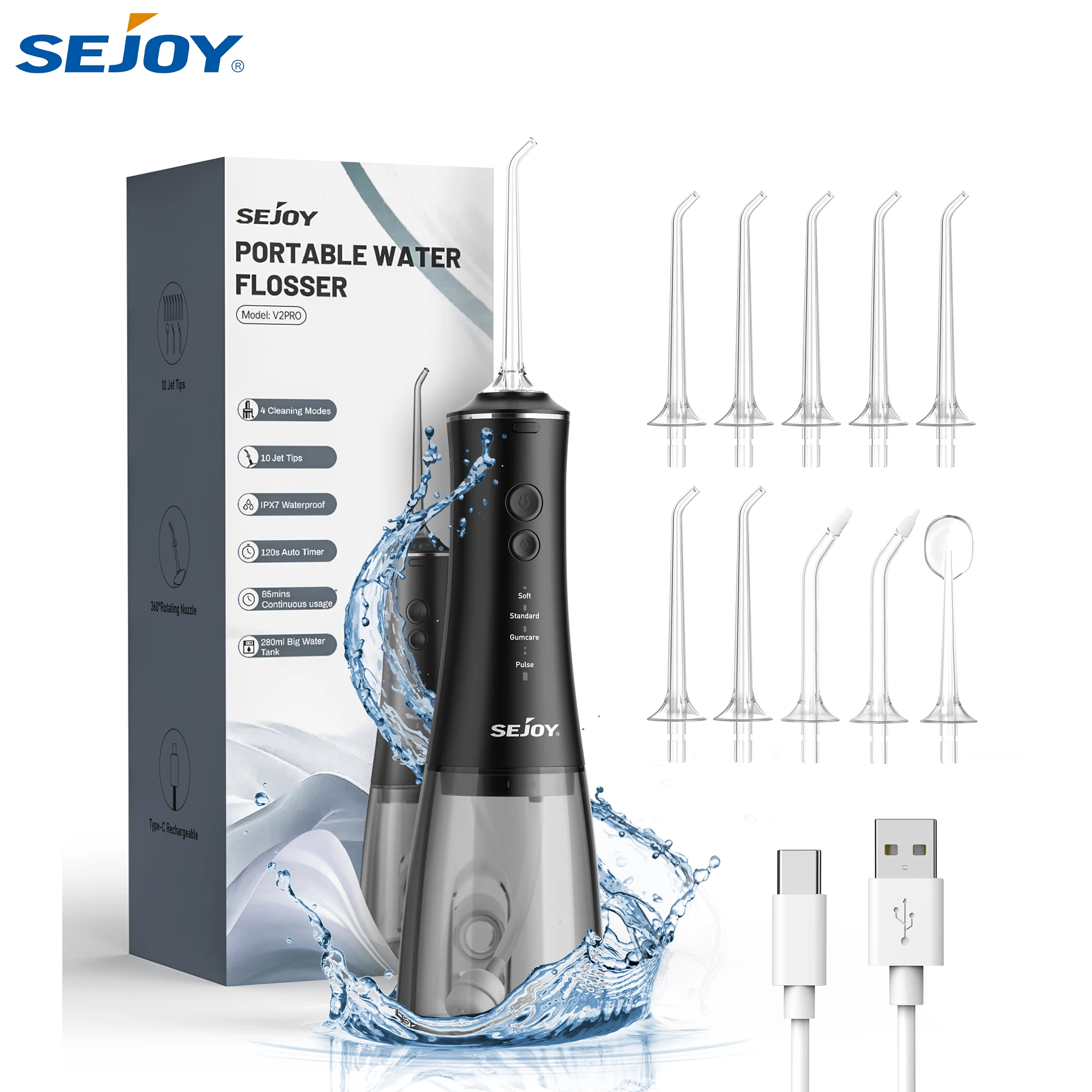 Sejoy Беспроводной электрический ирригатор для зубов Портативный ирригатор для полости рта Перезаряжаемый очиститель зубов для здоровых десен
Sejoy Беспроводной электрический ирригатор для зубов Портативный ирригатор для полости рта Перезаряжаемый очиститель зубов для здоровых десен