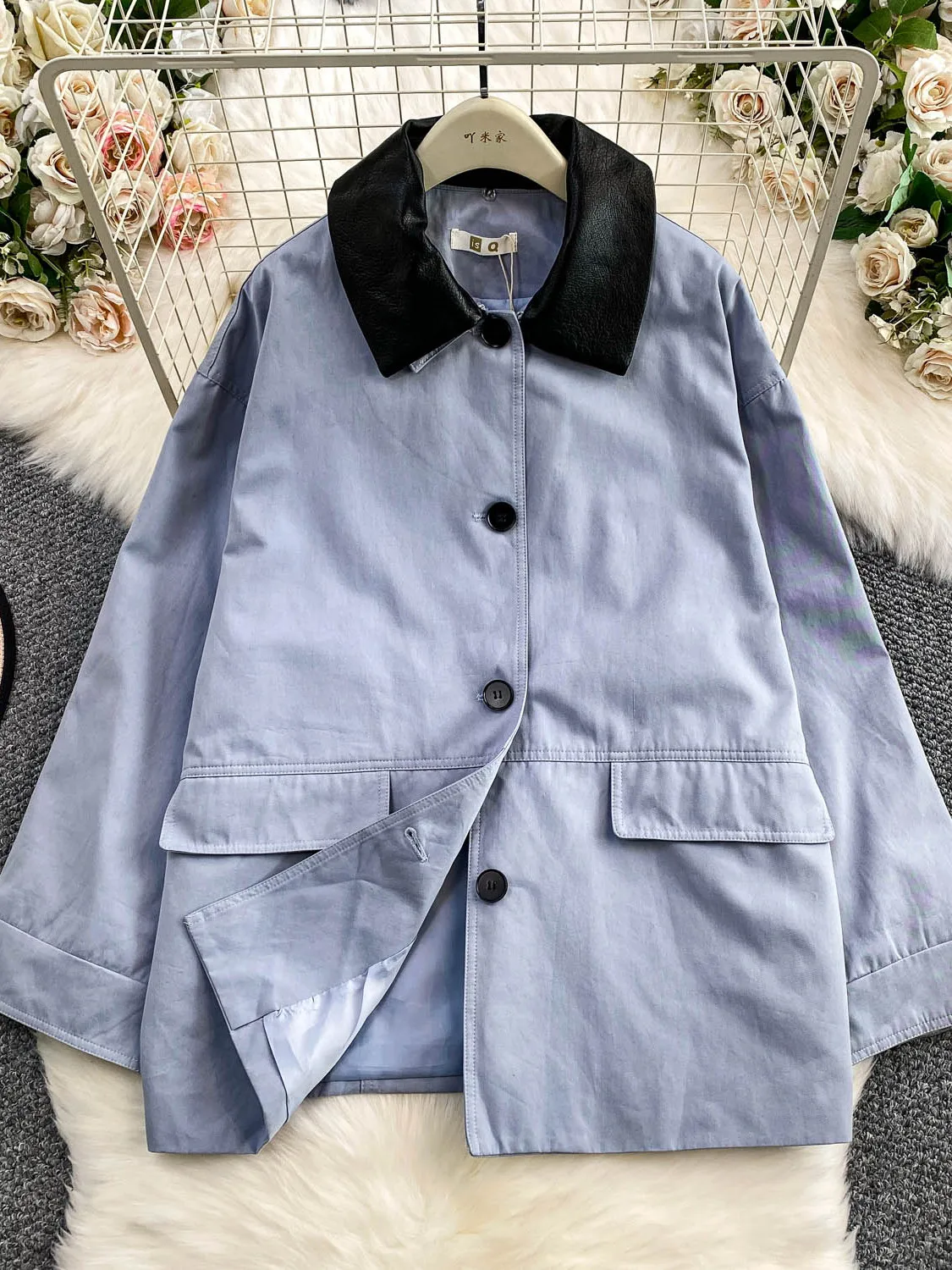 Ele из искусственной кожи в стиле пэчворк с лацканами, женский свободный утягивающий топ на осень-зиму, повседневное шикарное длинное пальто све
Ele из искусственной кожи в стиле пэчворк с лацканами, женский свободный утягивающий топ на осень-зиму, повседневное шикарное длинное пальто све