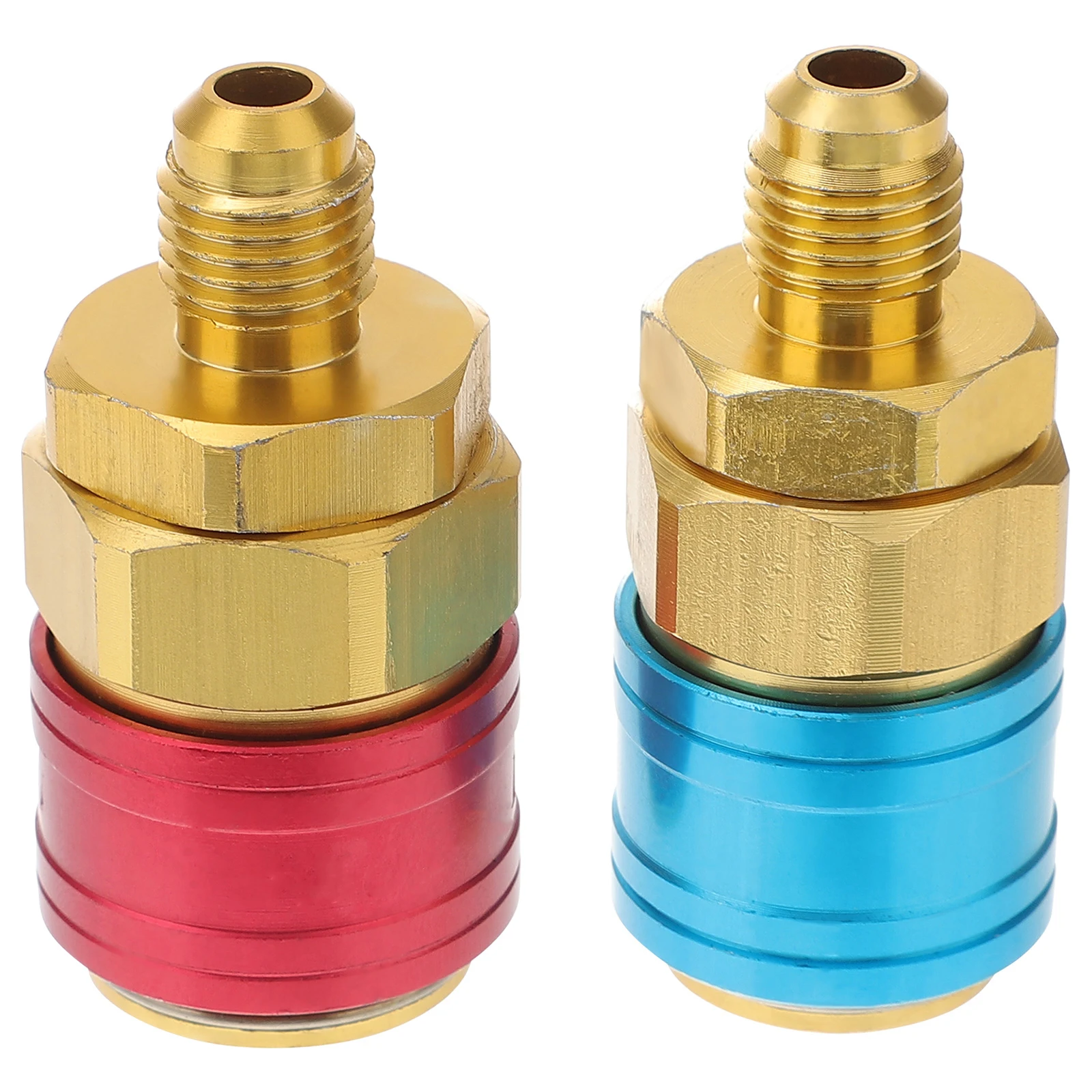 2 pcs Air Conditioning Connector Adapter Car Coupler High Low Pressure Colored Knobs Easy Identification Refrigerant 
2 pcs Air Conditioning Connector Adapter Car Coupler High Low Pressure Colored Knobs Easy Identification Refrigerant