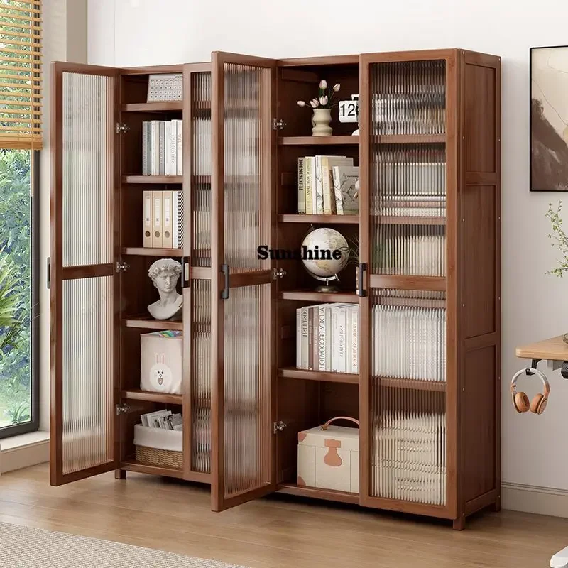 Modern Bookcase with Doors Bamboo Bookshelf Storage Cabinet with Flip Doors 4/5/6 Tier Bookcase for Living Room Bedroom Office
Modern Bookcase with Doors Bamboo Bookshelf Storage Cabinet with Flip Doors 4/5/6 Tier Bookcase for Living Room Bedroom Office