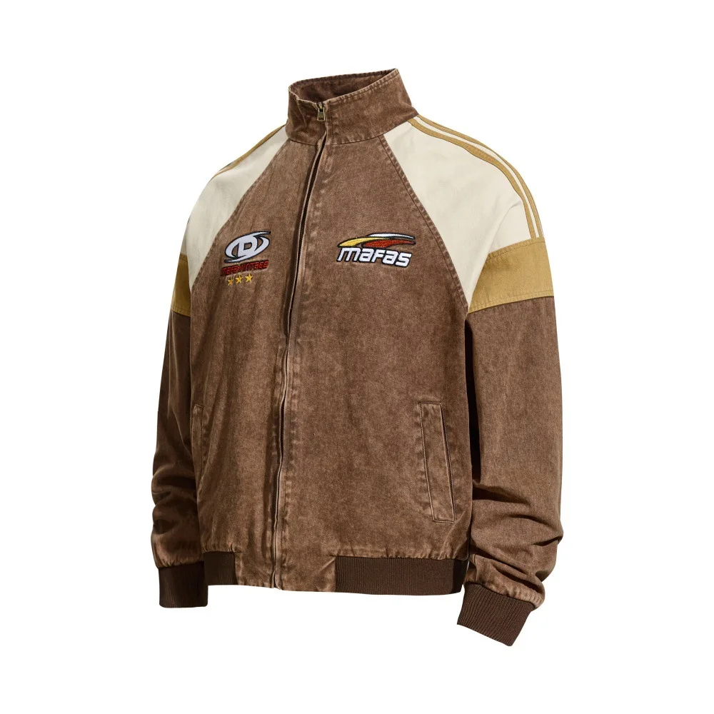 Men's Distressed Punk Patchwork Denim Jacket European American Style Turtleneck Color-Block Coat for Spring And Fall
Men's Distressed Punk Patchwork Denim Jacket European American Style Turtleneck Color-Block Coat for Spring And Fall