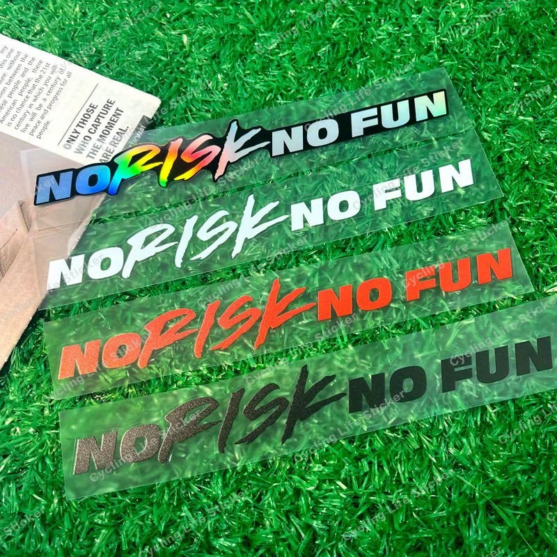 1PC Eye - Catching "No Risk No Fun" Holographic Sticker, Suitable for Desktop Decor, Bike Frames, Fridge Doors to Impress
1PC Eye - Catching "No Risk No Fun" Holographic Sticker, Suitable for Desktop Decor, Bike Frames, Fridge Doors to Impress
