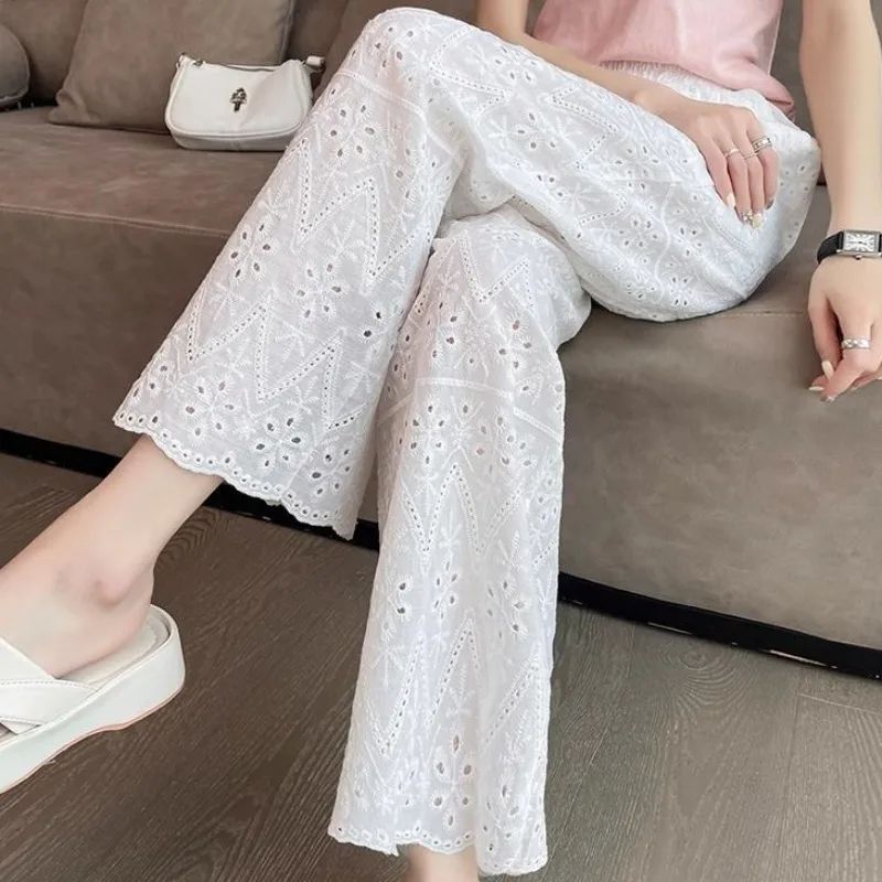 Casual Wide-leg Sweatpants Summer Thin Loose Slim Large Size Short Straight New Pantalones Wide-leg Cool Hollow Out Trousers
Casual Wide-leg Sweatpants Summer Thin Loose Slim Large Size Short Straight New Pantalones Wide-leg Cool Hollow Out Trousers