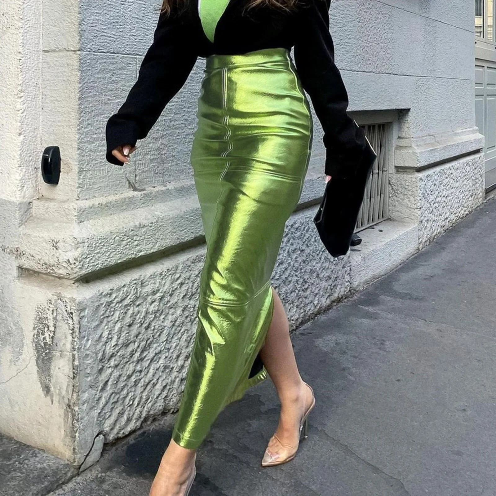 Pu Leather Long Skirt For Women High Waist Retro Maxiskirt Pathwork Bodycon Hip Package Sexy Female Prom Womens Summer Skirts
Pu Leather Long Skirt For Women High Waist Retro Maxiskirt Pathwork Bodycon Hip Package Sexy Female Prom Womens Summer Skirts