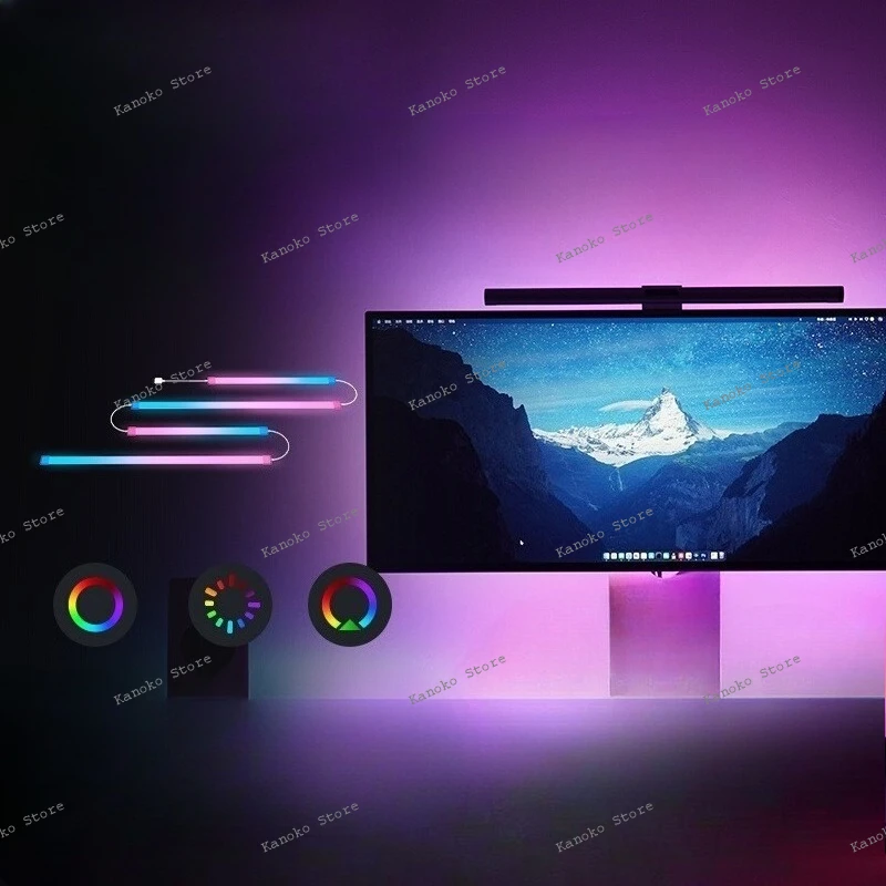Цветной свет экрана компьютера Синхронный свет с монитором окружающего освещения с декоративным RGB-подсветкой 
Цветной свет экрана компьютера Синхронный свет с монитором окружающего освещения с декоративным RGB-подсветкой