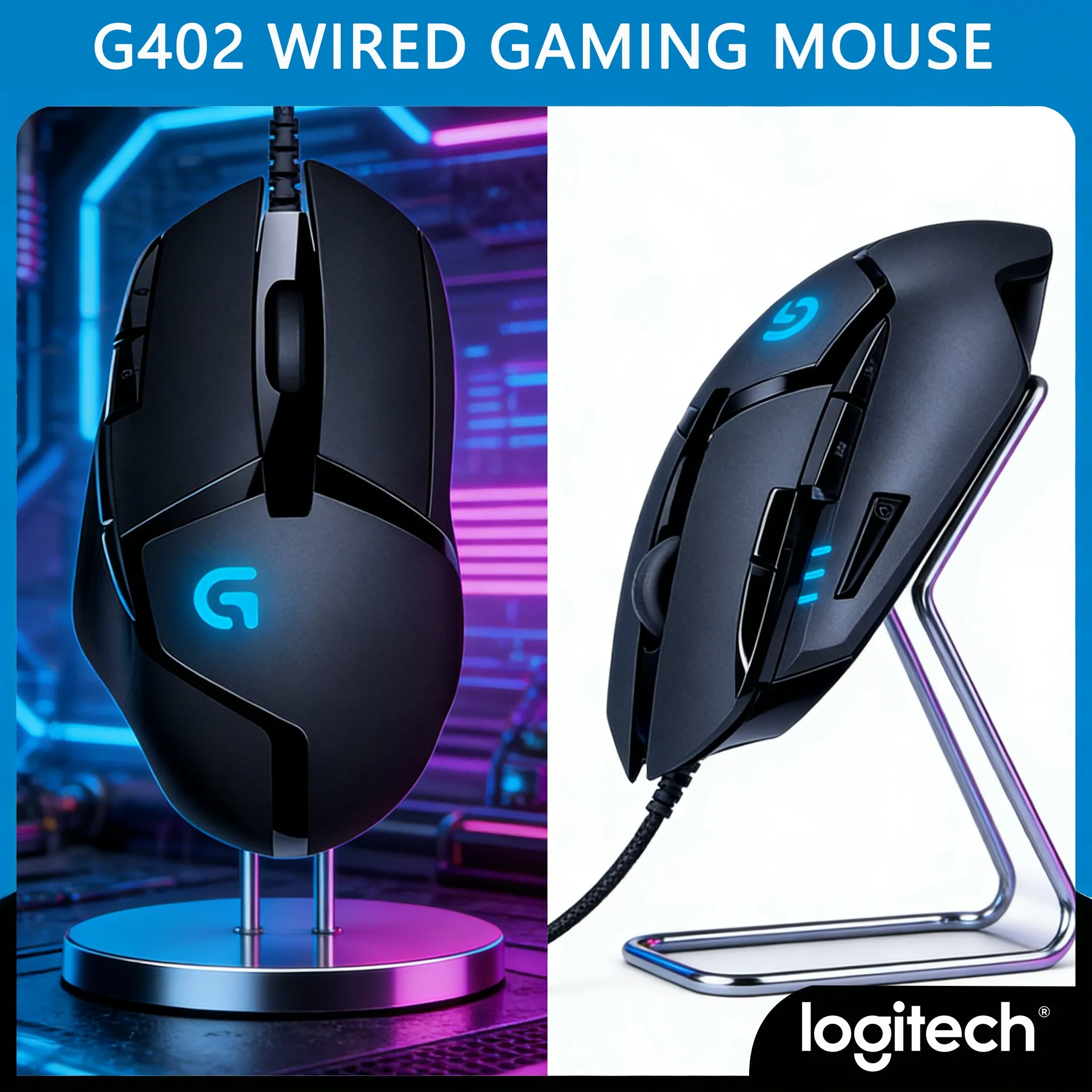 Logitech G402 CF FPS Gaming Mouse Macro Customizable 4000DPI Adjustable
Logitech G402 CF FPS Gaming Mouse Macro Customizable 4000DPI Adjustable