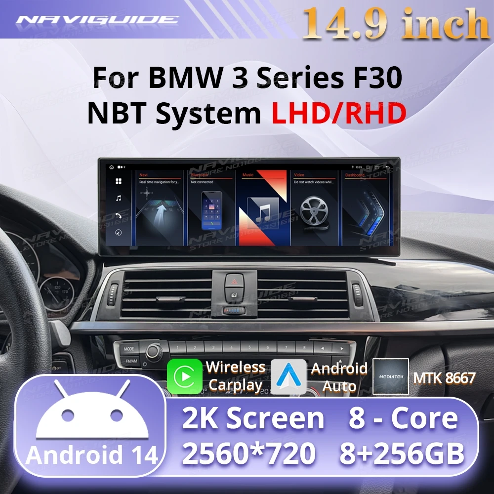 NAVIGUIDE 14.9" Android14 Car Radio For BMW 3 4 Series F30 to F36 Wireless Carplay Auto Intelligent Navigation Multimedia Player
NAVIGUIDE 14.9" Android14 Car Radio For BMW 3 4 Series F30 to F36 Wireless Carplay Auto Intelligent Navigation Multimedia Player