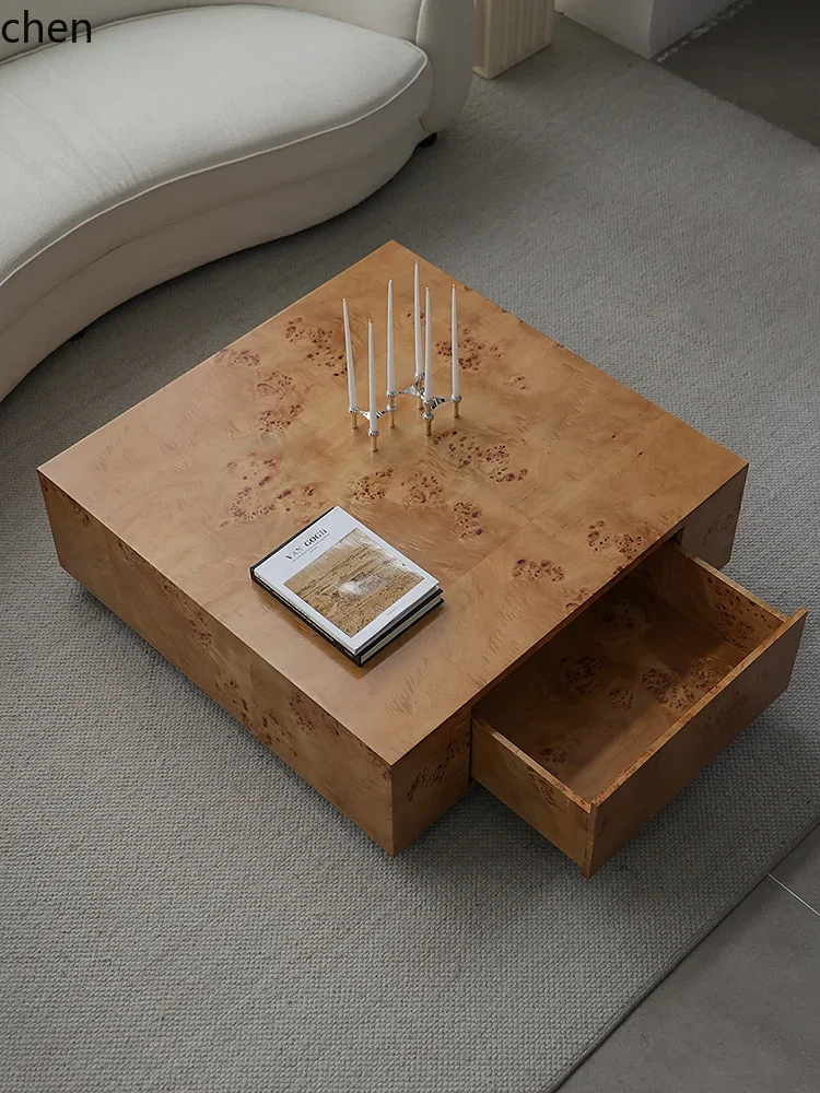 W5.19 Coffee Table Villa Living Room Skin Feel Retro Solid Wood Square Furniture
W5.19 Coffee Table Villa Living Room Skin Feel Retro Solid Wood Square Furniture