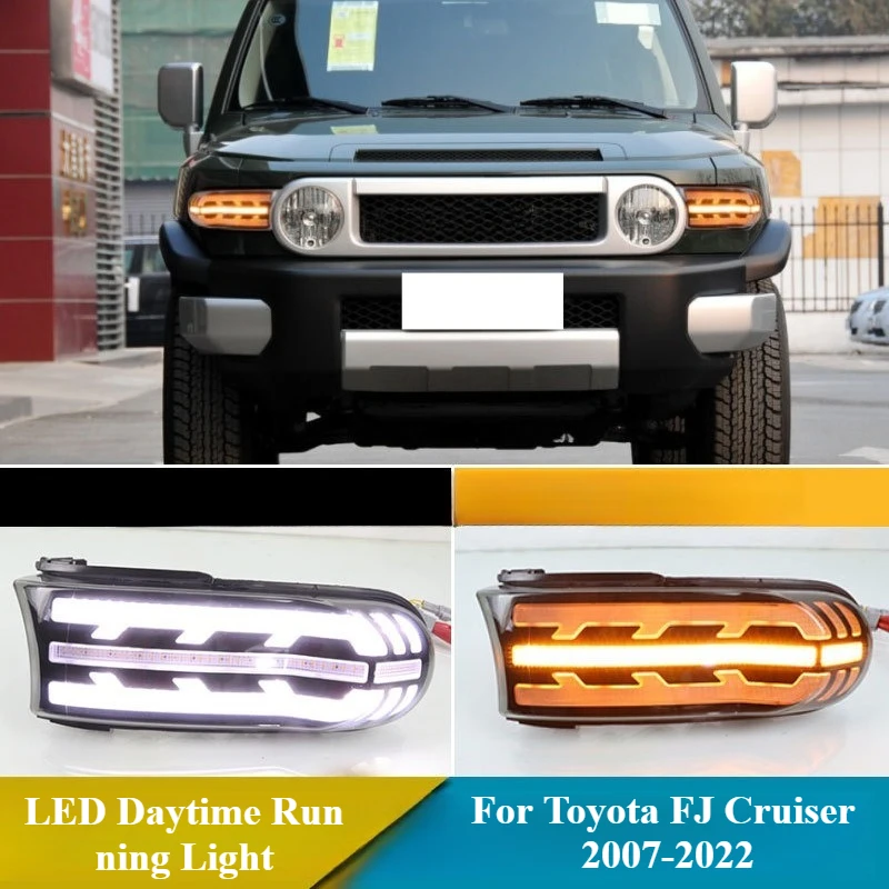 2pcs LED Daytime Running Light for Toyota FJ Cruiser 2007-2022 Yellow Dynamic Turn Signal Indicator Light Bumper LED DRL Lamp
2pcs LED Daytime Running Light for Toyota FJ Cruiser 2007-2022 Yellow Dynamic Turn Signal Indicator Light Bumper LED DRL Lamp